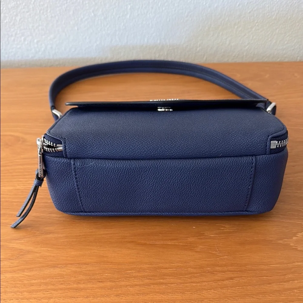 Calvin Klein Blue Shoulder Bag with Silver Hardware - Picture 6 of 9